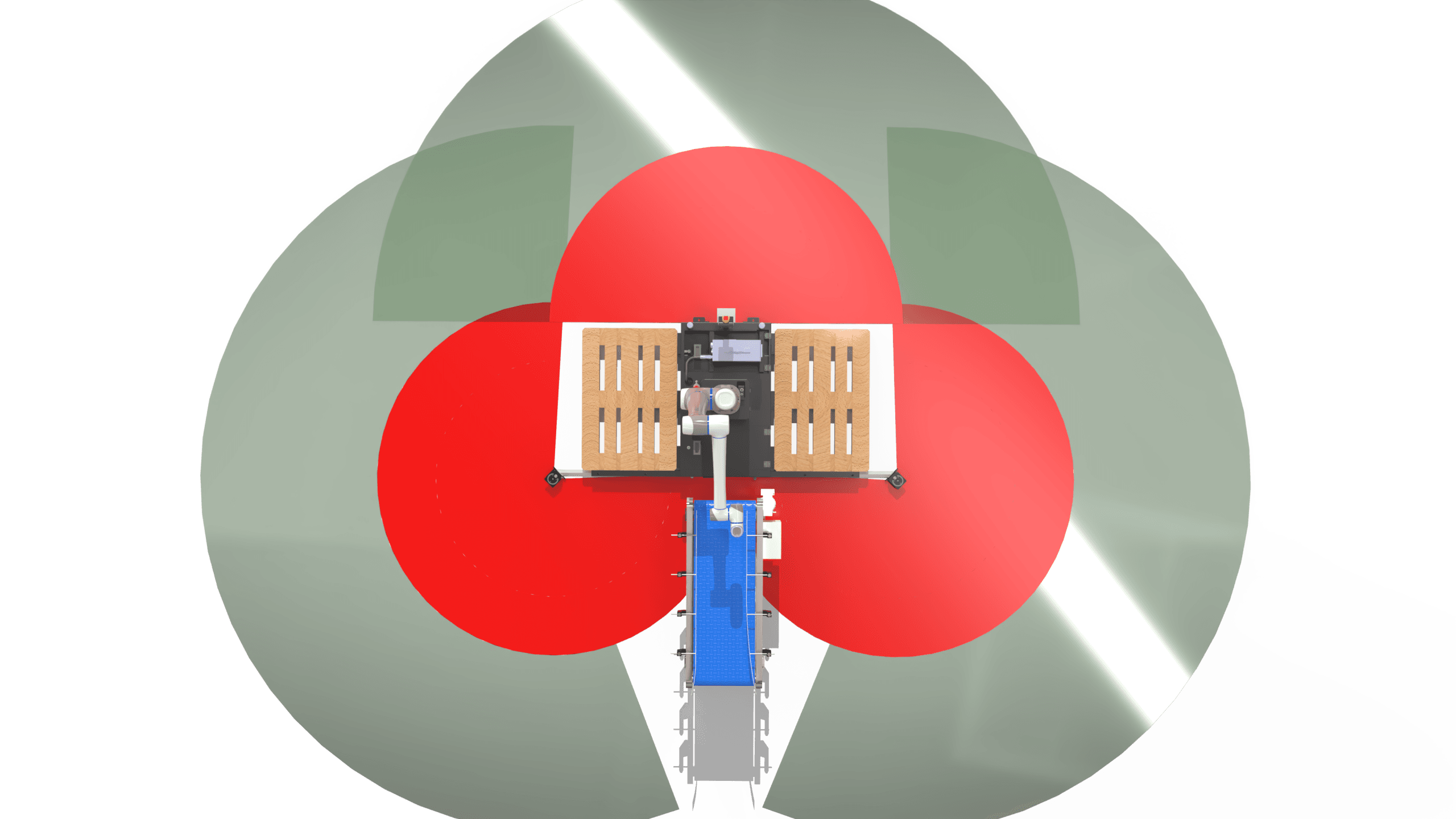 360° laser scanner palletizing workstation