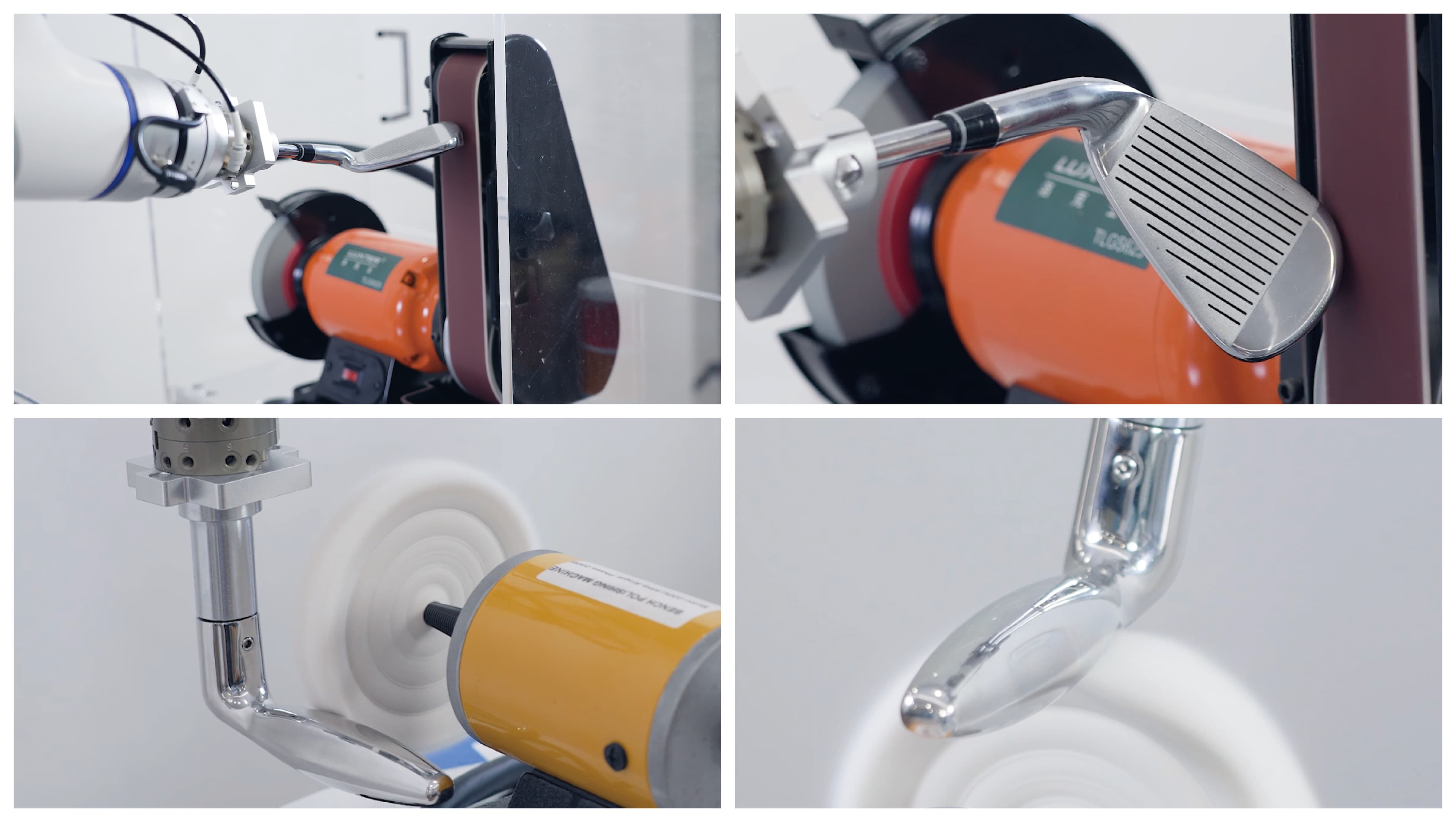 DOBOT cobot σε λειτουργία belt grinder και buffing wheel